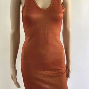 Alaia Rust Orange Mini Dress